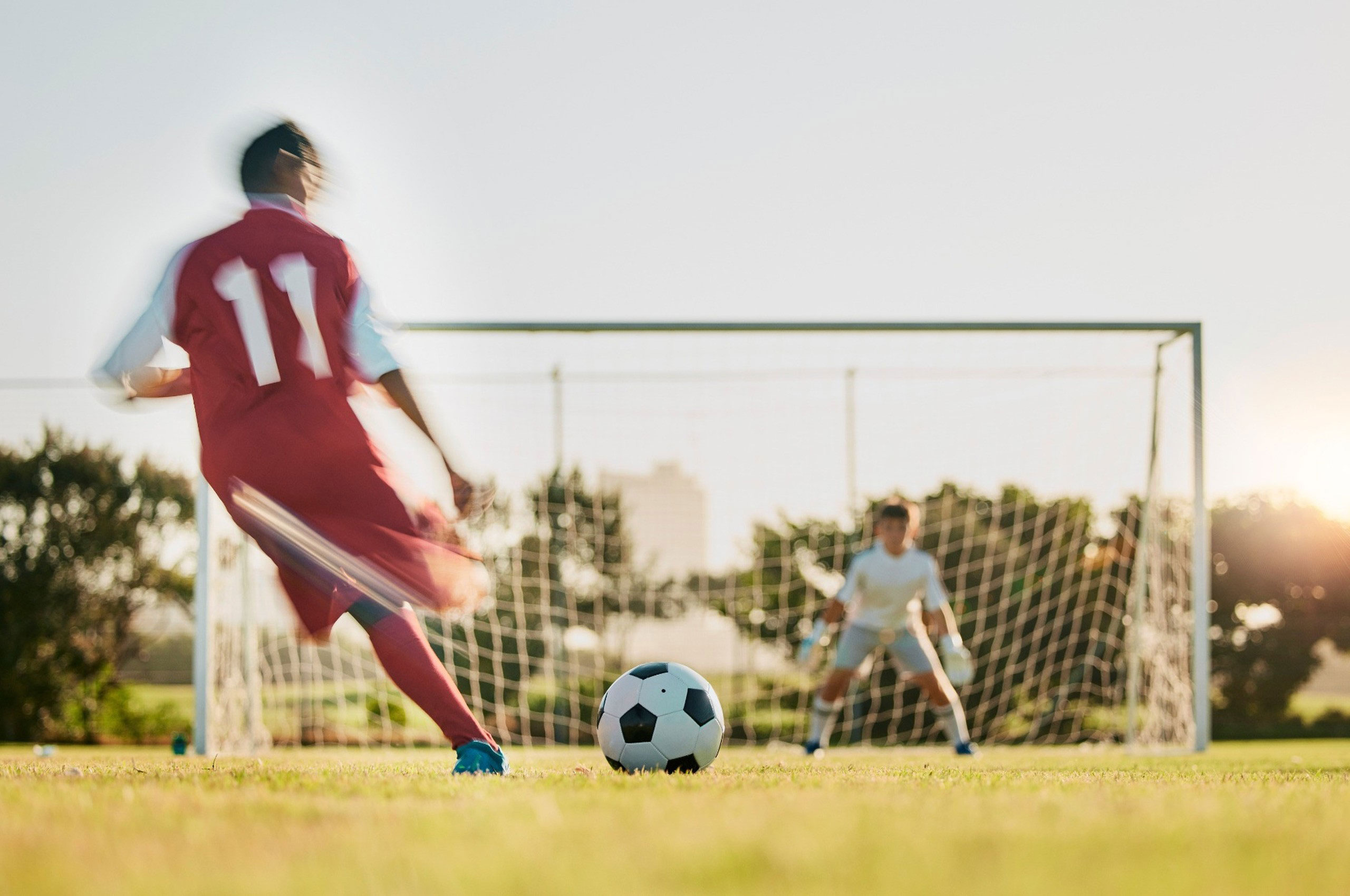 Person shooting at goal