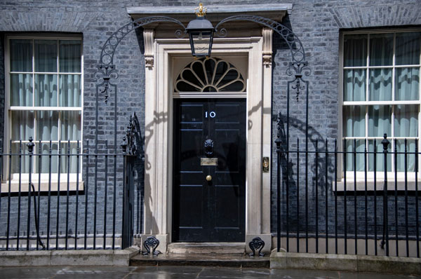 The outside of 10 Downing Street
